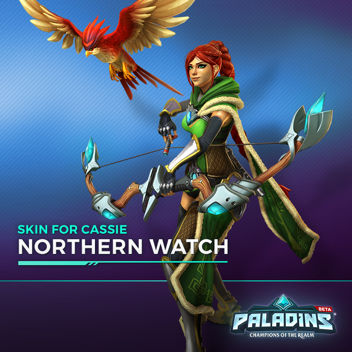 [$ 2.25] Paladins - Cassie Hero + Northern Watch Skin Digital Download Key