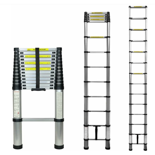 Телескопическая лестница МИ 3.2м 11 ступеней фото