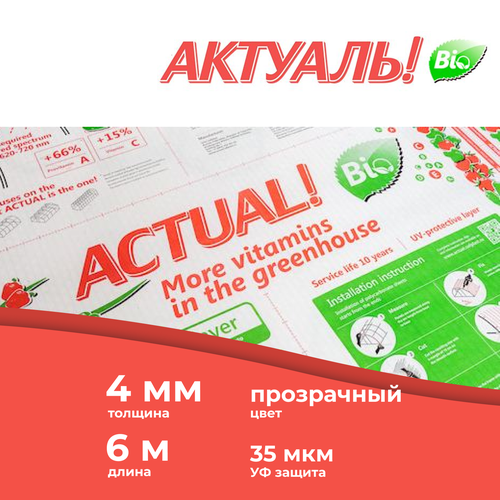 4 мм сотовый поликарбонат для теплиц актуаль! Bio, длина 6 м фото