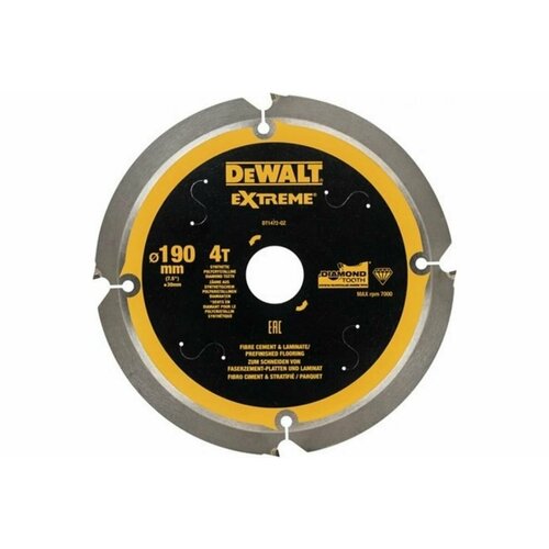 Диск пильный по фиброцементу (190x30 мм; 4T) DEWALT DT1472-QZ фото