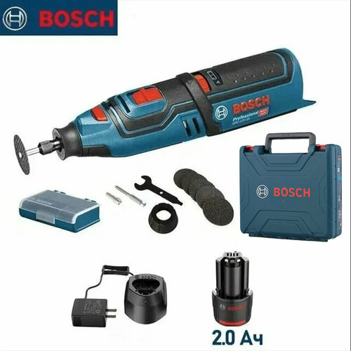 Аккумуляторный гравер BOSCH GRO 12V-35, 12В (1 АКБх2Ah, ЗУ, кейс) фото