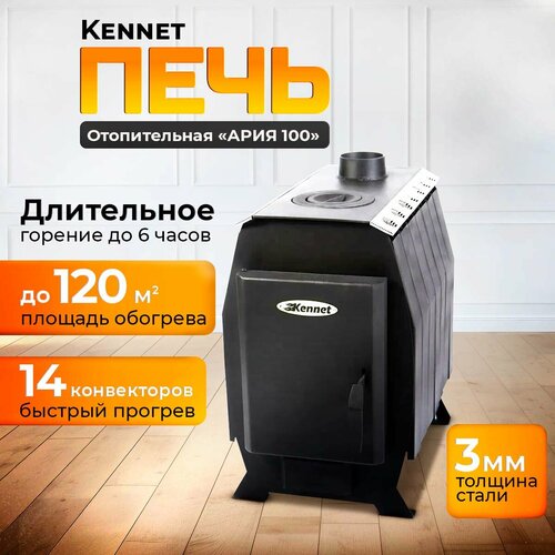 Отопительная печь дровяная Kennet Ария 100 (без стекла) фото