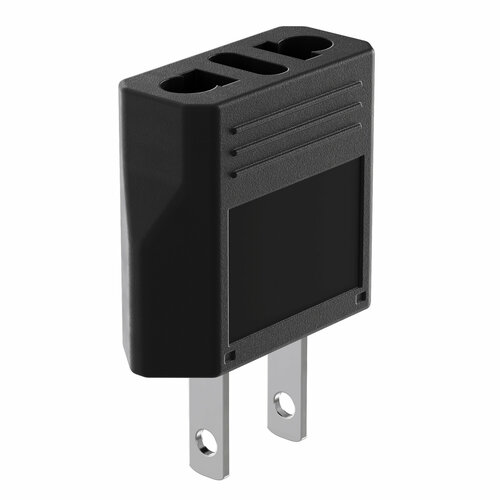 Адаптер сетевой для евровилки GSMIN Travel Adapter A8CN переходник на американскую, китайскую вилку US/CN (Черный) фото