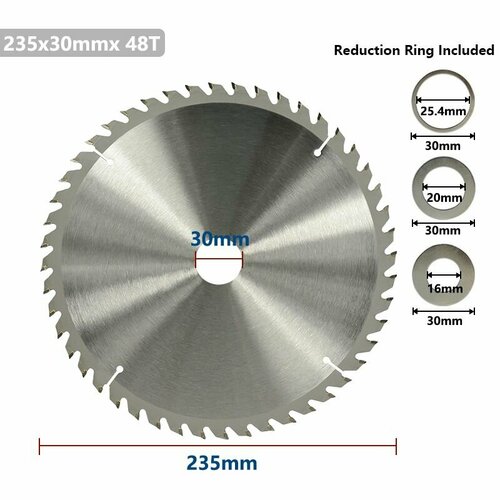 Диск пильный твёрдосплавный XCAN по дереву, ДСП 235 х 30 мм, 48 зуба,1шт фото