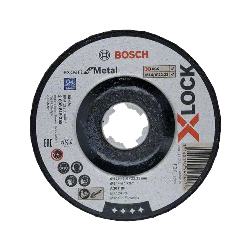 Шлифовальный абразивный диск BOSCH Expert for Metal 2608619259, 125 мм, 1 шт. фото