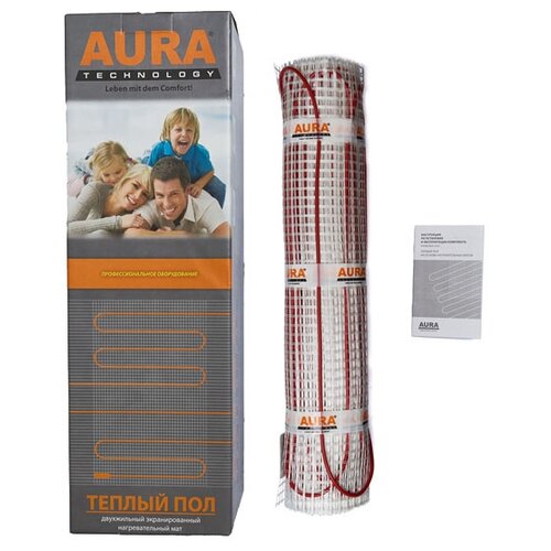 Нагревательный мат, AURA, Heating МТА 150 Вт/м2 225 Вт, 1.5 м2, 300х50 см, длина кабеля 2 м фото