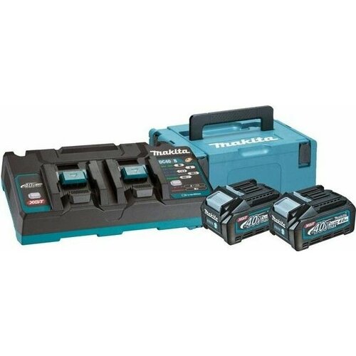 Набор АКБ и ЗУ MAKITA 40.0В 4,0 Ач Li-ion PSK XGT 40.0V 4,0 Ач Li-ion (2шт.) BL4040/DC40RB (1шт.) 191U04-0 фото