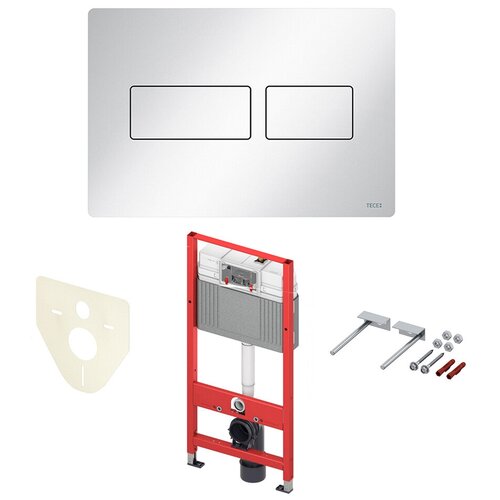 Инсталляция TECEbase 2.0 в комплекте с металлической белой панелью смыва TECEsolid, K447432 фото