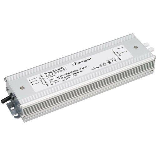 Блок питания ARPV-24200-B1 (24V, 8,3A, 200W) (ARL, IP67 Металл, 3 года) , ARLIGHT 028785 (1 шт.) фото