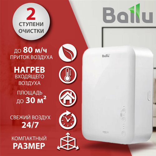 Очиститель воздуха приточный Ballu Oneair ASP-80 с нагревом фото