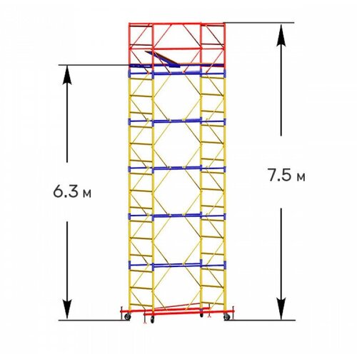 Вышка-тура ВСП - 250/1,0 Высота - 7.5 м фото