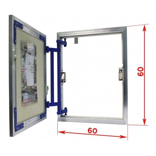 Люк под плитку Люкер AL-KR 60/60 размер дверцы 55/55 фото
