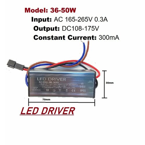 LED Driver Светодиодный драйвер 36-50x1w 300mA фото