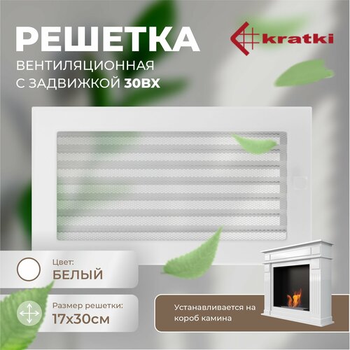 Вентиляционная решетка Белая (17*30) 30BX фото