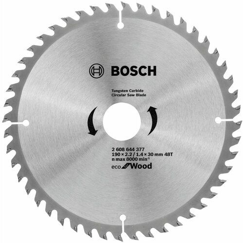 Пильный диск BOSCH Eco Wood 2608644377 190х30 мм фото