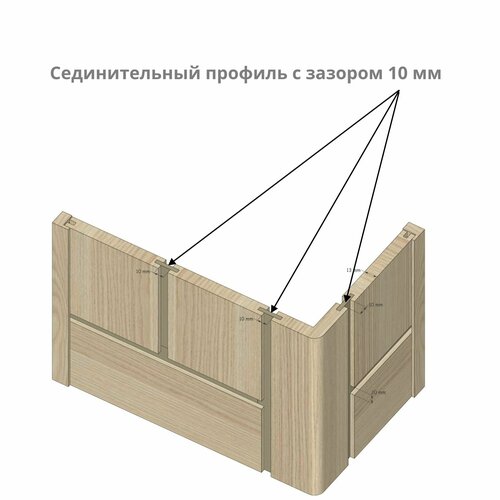 Соединительный профиль для стеновых панелей Pero. Зазор 10 мм. Высота 1500 мм. Серебристый матовый. Зазор 10 мм. фото