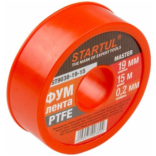 Фум-лента PTFE 19ммх15м STARTUL MASTER (ST9038-19-15) (толщина 0,2мм) фото