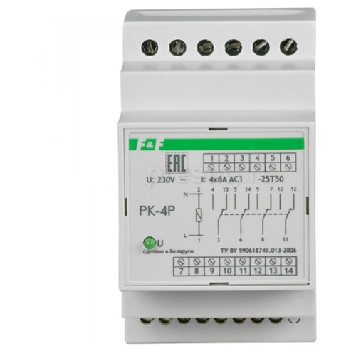 Электромагнитное (промежуточное) реле PK-4P/UN 24V ЕА06.001.024 фото