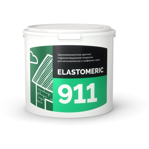 Гидроизоляция металлической и шиферной кровли - ELASTOMERIC 911 3 кг RAL 8017 темно-коричневый фото