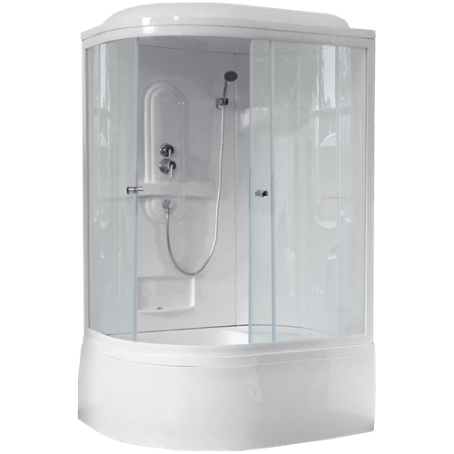 Душевая кабина Royal Bath RB 8120BK1-T 120х80 см, с прозрачными стеклами, правосторонняя фото