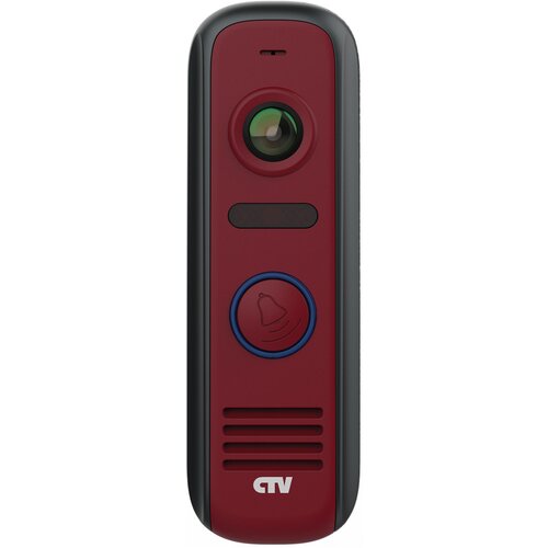 Вызывная панель CTV-D4000S 2 Мп, объектив Fish Eye 150°, ИК-фильтр, антивандальное исполнение - красный фото