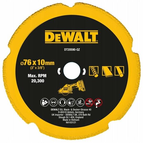 Алмазный диск DeWalt DT20590 76x10 мм фото