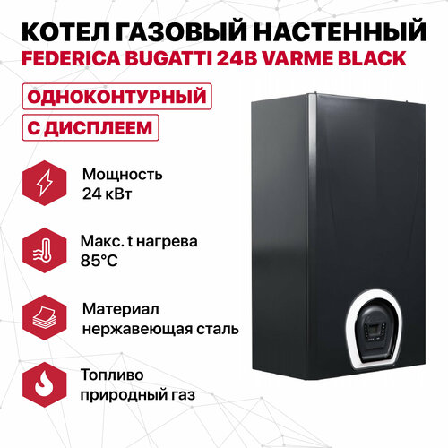 Котел газовый настенный Federica Bugatti 24В VARME BLACK фото