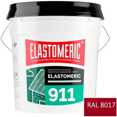 Покрытие для гидроизоляции и окраски металлических крыш Elastomeric 911 (20кг.), темно-коричневый фото