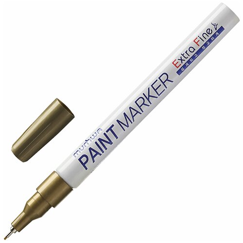 MUNHWA Маркер-краска лаковый munhwa extra fine paint marker , золотой, 1 мм, нитро-основа, efpm-07 фото