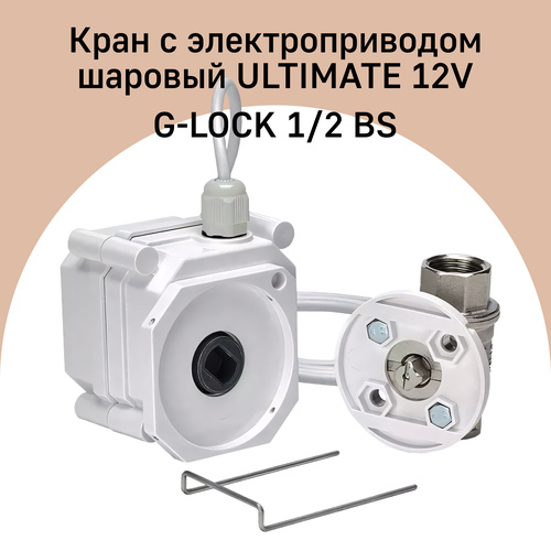 Кран шаровой с электроприводом 220V ШЭП Gidrolock ULTIMATE BONOMI 1/2