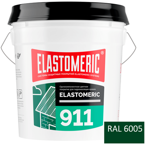 Покрытие для гидроизоляции и окраски металлических крыш Elastomeric 911 (20кг.), зеленый мох фото