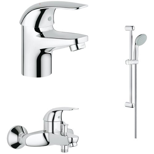 Душевой комплект Grohe Eueroeco 124428,  хром хром 1750 мм фото