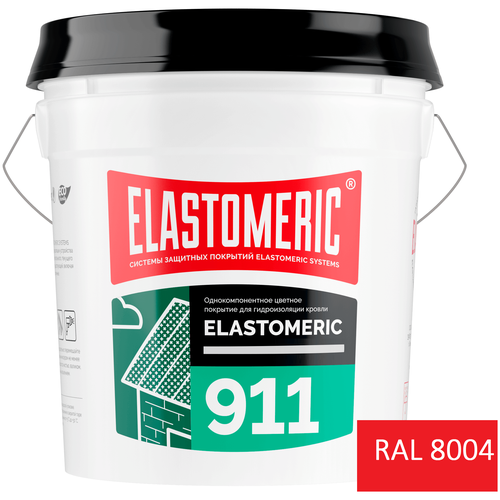 Покрытие для гидроизоляции и окраски металлических крыш Elastomeric 911 (20кг.), терракота фото