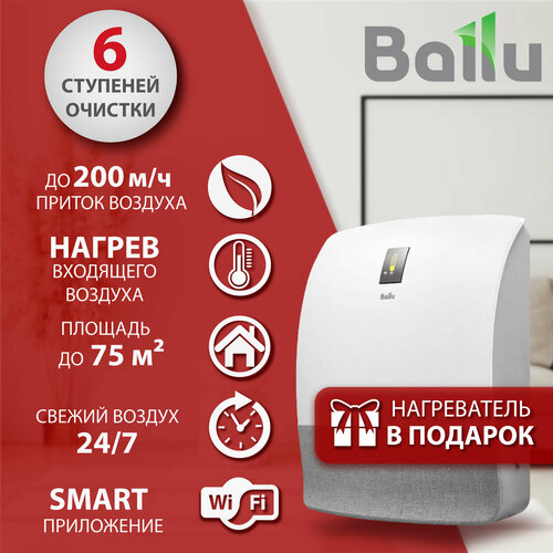 Очиститель воздуха приточный Ballu Oneair ASP-200S с нагревом фото