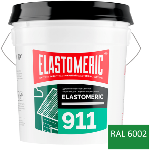 Покрытие для гидроизоляции и окраски металлических крыш Elastomeric 911(20кг.), зеленая листва фото