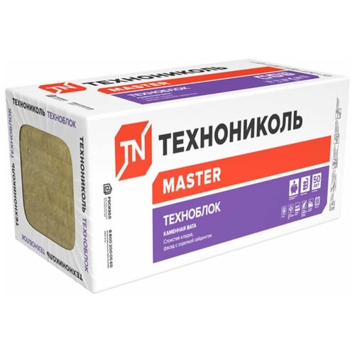 Утеплитель из каменной ваты Технониколь Техноблок стандарт 1200х600х50 (8 плит в упаковке) фото