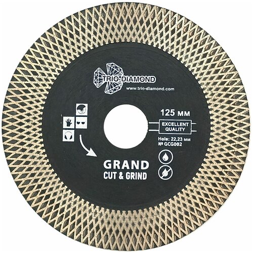 Диск алмазный отрезной 125*22,23 Турбо серия Grand Cut & Grind GCG002 фото