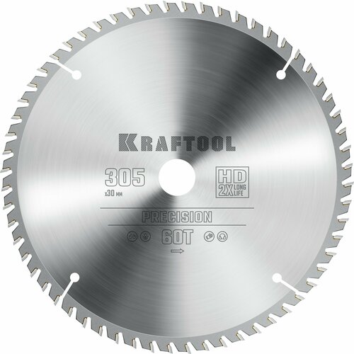 KRAFTOOL Precision, 305 х 30 мм, 60Т, пильный диск по дереву (36952-305-30) фото