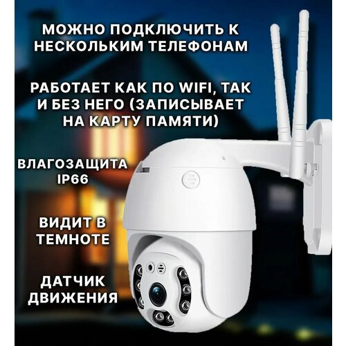 Беспроводная поворотная камера видеонаблюдения SMART CAMERA PTZ EDITION с поддержкой Wi-Fi и приложение на русском языке фото