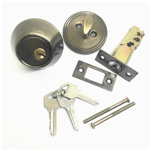 Замок врезной Maxi locks Deadbolt 101 AB (бронза) фото