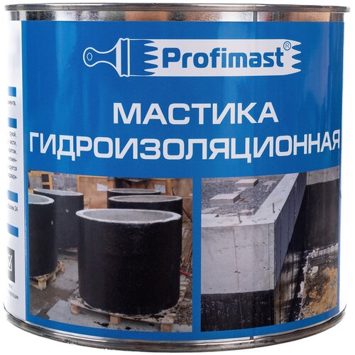 Мастика Profimast гидроизоляционная, 1.8кг, 2 л, цвет черный фото