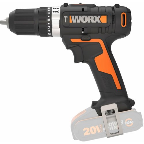 Дрель-шуруповерт ударная аккумуляторная WORX WX370.9, 50Нм, 20В, без АКБ и ЗУ фото