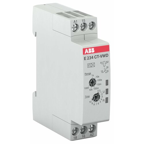 Реле времени ABB CT-VWD.12 (с проскальзыванием) 24-48B DC, 24-240B AC (7 диапазонов 0,05с.100ч) 1ПК 1SVR500130R0000 фото