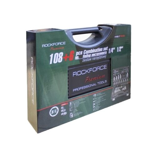 Набор инструментов ROCKFORCE RF-41082-7-PREMIUM, 114 предм., черный фото