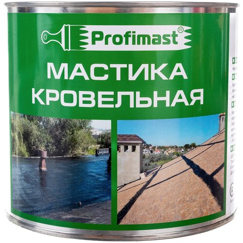 Мастика Profimast кровельная, 1.8кг, 2 л, цвет черный фото