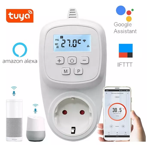 Терморегулятор с Wi-Fi ERAFLYM EF2R (Алиса, Google Home, Маруся) протокол Tuya, работает без шлюза, Smart Plug) фото