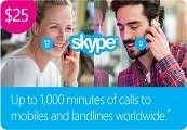 [$ 24.85] Skype Credit $25 US Prepaid Card