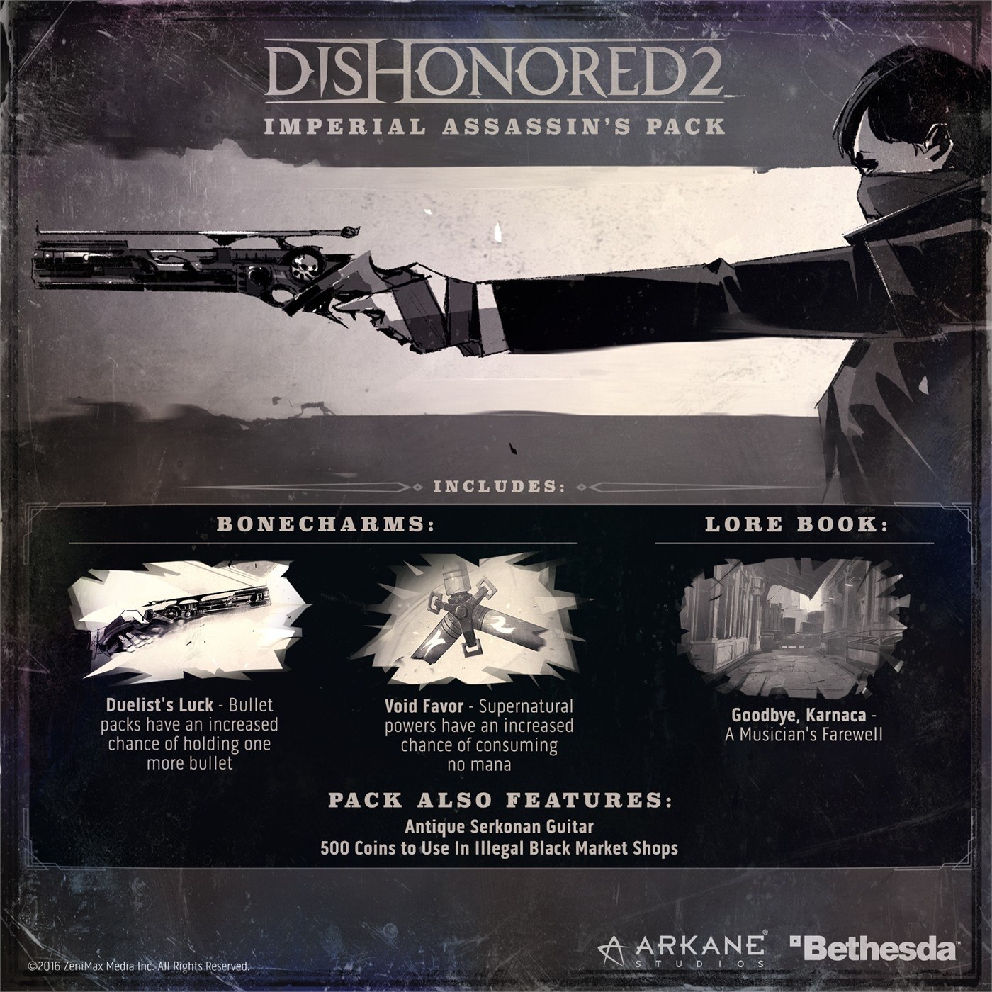 [$ 0.8] Dishonored 2 - Imperial Assassin's DLC EU Steam CD Key