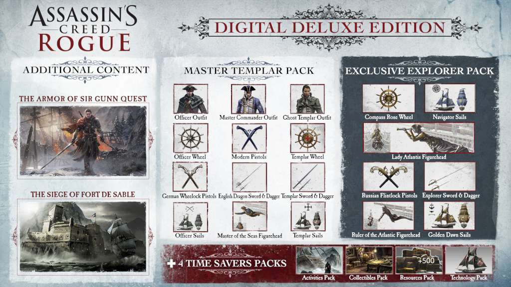 [$ 10.79] Assassin's Creed Rogue Deluxe Edition Ubisoft Connect CD Key