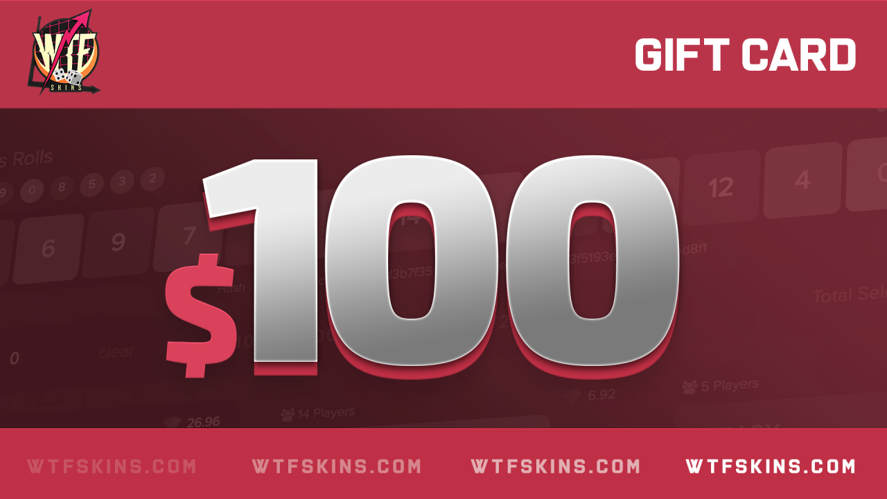 [$ 117.15] WTFSkins 100 USD Gift Card